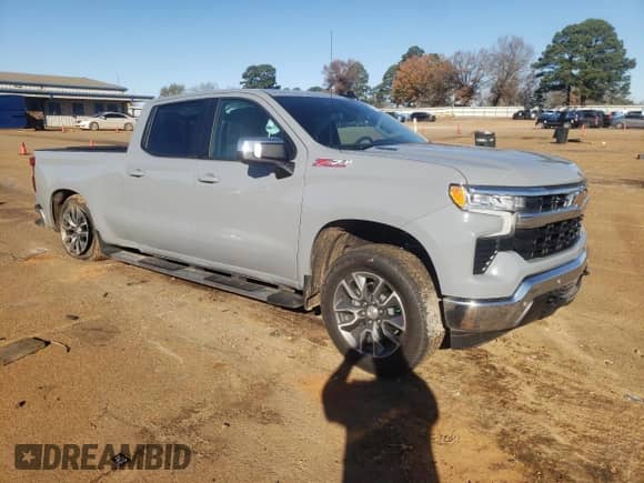 2024 Chevrolet Silverado 1500 LT с VIN 3GCUDDE80RG255929, выставлен на аукционе Copart как лот 47898885 с пробегом 1 584 миль миль и Списание • Salvage title. История ставок и продаж доступна на DreamBid. Изображение 4.