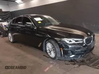 2022 BMW 5 Series 530i xDrive with VIN WBA13BJ05NWX75627, listed as a IAAI auction lot 41650117 with 57,837 mi miles and . Bid and sale history available at DreamBid. Image 1.