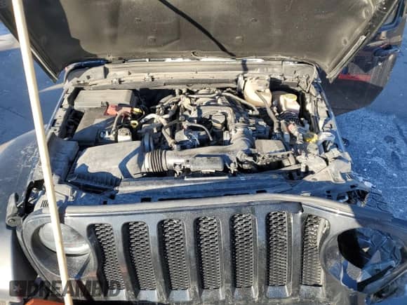 2023 Jeep Wrangler Willys with VIN 1C4HJXDG1PW527567, listed as a Copart auction lot 42218255 with 43,273 mi miles and Salvage title. Bid and sale history available at DreamBid. Image 14.