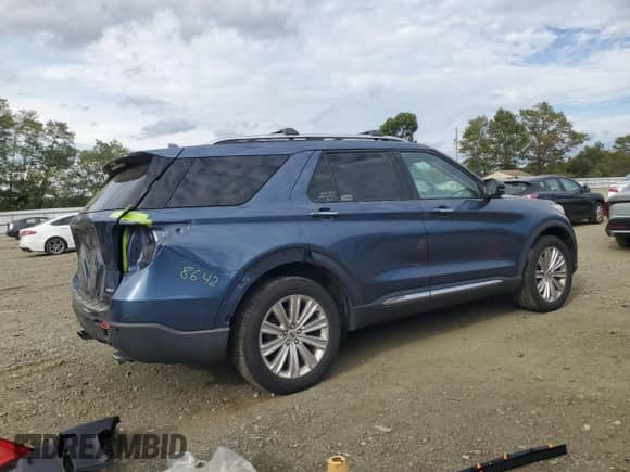 2020 Ford Explorer Limited z VIN 1FMSK8FH4LGC40044, wystawiony jako Copart lot #85089335 z przebiegiem Nie podano mil oraz Szkoda całkowita • Salvage title. Historia ofert i sprzedaży dostępna na DreamBid. Obrazek 3.