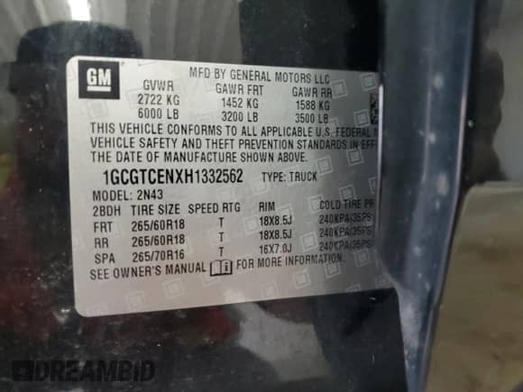 2017 Chevrolet Colorado 4WD LT с VIN 1GCGTCENXH1332562, выставлен на аукционе Copart как лот 67229905 с пробегом 139 488 миль миль и Чистый • Clean title. История ставок и продаж доступна на DreamBid. Изображение 12.