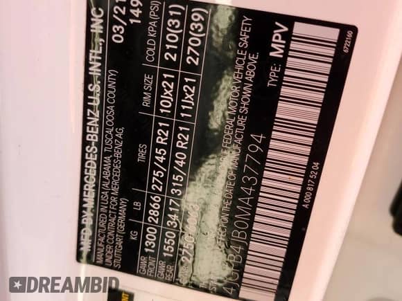 2021 Mercedes-Benz GLE 350 z VIN 4JGFB4JB0MA437794, wystawiony jako Copart lot #81856765 z przebiegiem 47 003 mil mil oraz Szkoda całkowita • Salvage title. Historia ofert i sprzedaży dostępna na DreamBid. Obrazek 13.