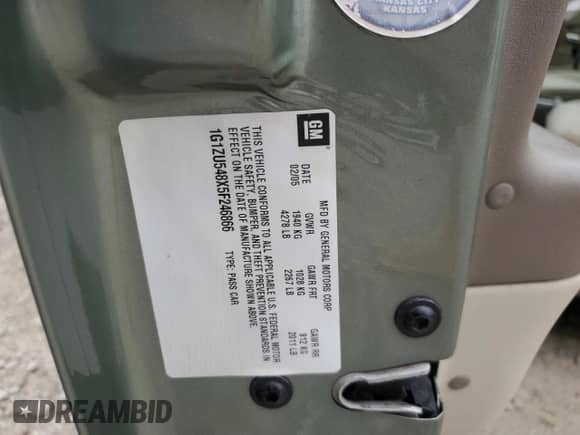 2005 Chevrolet Malibu LT z VIN 1G1ZU548X5F246866, wystawiony jako Copart lot #68354865 z przebiegiem 39 583 mil mil oraz Szkoda całkowita • Salvage title. Historia ofert i sprzedaży dostępna na DreamBid. Obrazek 12.