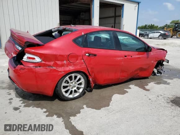 2016 Dodge Dart SXT Sport Blacktop with VIN 1C3CDFFA5GD819291, listed as a Copart auction lot 65528744 with 185,036 mi miles and Salvage title. Bid and sale history available at DreamBid. Image 3.