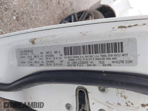 2016 Ram 1500 Big Horn с VIN 1C6RR7LG1GS260248, выставлен на аукционе IAAI как лот 42079534 с пробегом Не указан миль и . История ставок и продаж доступна на DreamBid. Изображение 9.