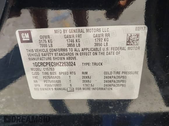 2017 Chevrolet Silverado 1500 Custom с VIN 1GCRCPEC9HZ263024, выставлен на аукционе IAAI как лот 42472981 с пробегом 128 953 миль миль и . История ставок и продаж доступна на DreamBid. Изображение 9.