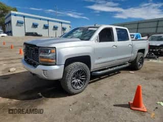 2018 Chevrolet Silverado 1500 LT with VIN 3GCUKREC4JG165419, listed as a Copart auction lot 81507615 with 126,041 mi miles and Salvage title. Bid and sale history available at DreamBid. Image 1.