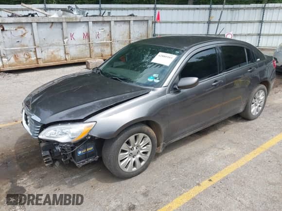 2014 Chrysler 200 LX with VIN 1C3CCBAB6EN204588, listed as a IAAI auction lot 42880103 with 112,465 mi miles and . Bid and sale history available at DreamBid. Image 2.