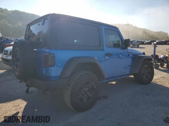 2022 Jeep Wrangler Willys with VIN 1C4GJXAN6NW144767, listed as a Copart auction lot 75312314 with 19,079 mi miles and Salvage title. Bid and sale history available at DreamBid. Image 3.