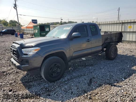 2022 Toyota Tacoma SR with VIN 3TYRX5GN3NT037795, listed as a Copart auction lot 69995185 with 25,093 mi miles and Salvage title. Bid and sale history available at DreamBid. Image 1.
