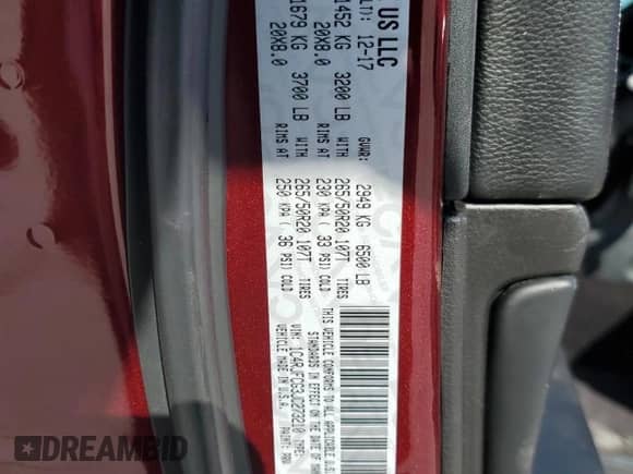 2018 Jeep Grand Cherokee Overland with VIN 1C4RJFCG3JC273210, listed as a Copart auction lot 85368095 with 98,223 mi miles and Salvage title. Bid and sale history available at DreamBid. Image 13.