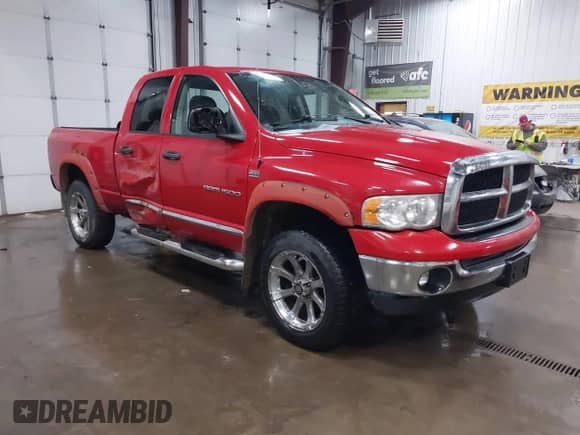2005 Dodge 1500 SLT with VIN 1D7HU18D55S154595, listed as a IAAI auction lot 41924387 with Not provided miles and . Bid and sale history available at DreamBid. Image 1.