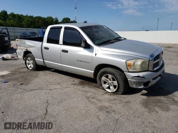 2007 Dodge 1500 SLT with VIN 1D7HA18P87J577554, listed as a Copart auction lot 58021155 with 239,567 mi miles and Salvage title. Bid and sale history available at DreamBid. Image 4.