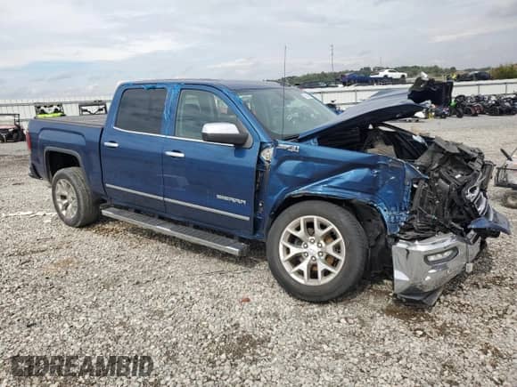 2018 GMC Sierra 1500 SLT with VIN 3GTU2NECXJG478046, listed as a Copart auction lot 81650955 with Not provided miles and Salvage title. Bid and sale history available at DreamBid. Image 4.