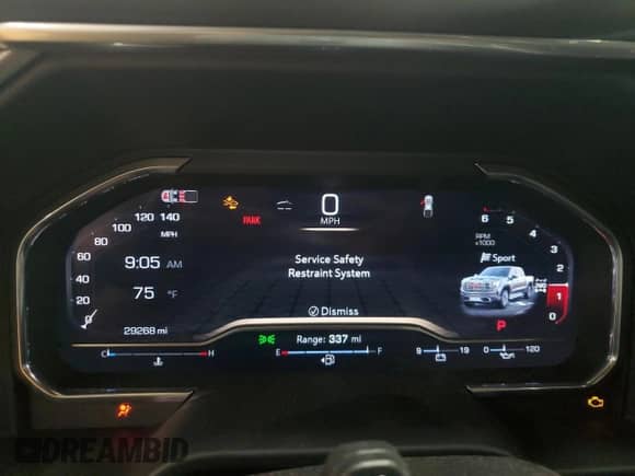 2024 GMC Sierra 1500 Denali с VIN 1GTUUGELXRZ256611, выставлен на аукционе Copart как лот 81728615 с пробегом 29 268 миль миль и Списание • Salvage title. История ставок и продаж доступна на DreamBid. Изображение 9.