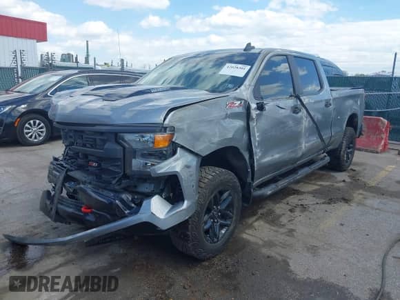 2024 Chevrolet Silverado 1500 Custom Trail Boss with VIN 3GCUDCE85RG103431, listed as a IAAI auction lot 42028301 with 23,473 mi miles and . Bid and sale history available at DreamBid. Image 20.