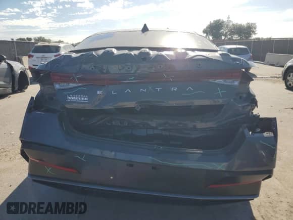 2024 Hyundai Elantra SEL with VIN KMHLS4DG9RU806491, listed as a Copart auction lot 71077275 with 7,310 mi miles and Salvage title. Bid and sale history available at DreamBid. Image 6.