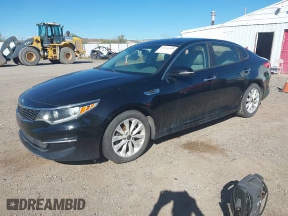 2016 Kia Optima EX with VIN 5XXGU4L39GG058908, listed as a IAAI auction lot 43449438 with 125,909 mi miles and . Bid and sale history available at DreamBid. Image 2.