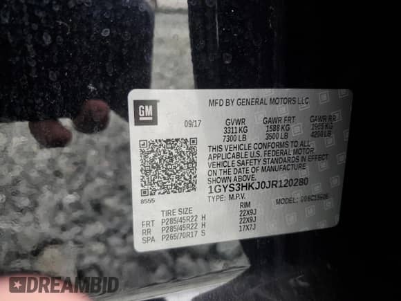 2018 Cadillac Escalade ESV Luxury с VIN 1GYS3HKJ0JR120280, выставлен на аукционе Copart как лот 48056325 с пробегом 132 223 миль миль и Списание • Salvage title. История ставок и продаж доступна на DreamBid. Изображение 14.