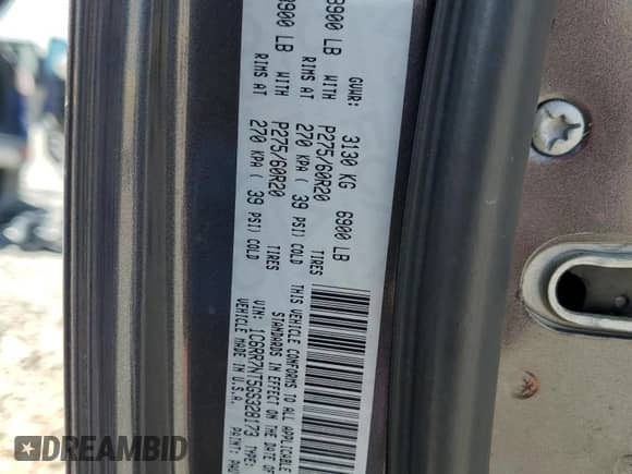 2016 Ram 1500 Laramie с VIN 1C6RR7NT5GS328173, выставлен на аукционе Copart как лот 65203185 с пробегом 149 706 миль миль и Списание • Salvage title. История ставок и продаж доступна на DreamBid. Изображение 12.