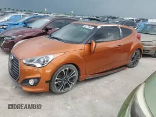 2016 Hyundai Veloster Turbo z VIN KMHTC6AE2GU271416, wystawiony jako Copart lot #80127005 z przebiegiem 48 753 mil mil oraz Szkoda całkowita • Salvage title. Historia ofert i sprzedaży dostępna na DreamBid. Obrazek 1.