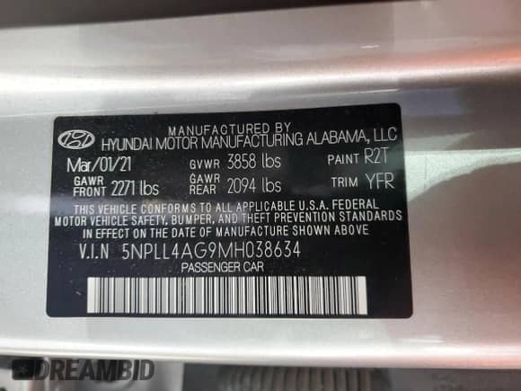 2021 Hyundai Elantra SE с VIN 5NPLL4AG9MH038634, выставлен на аукционе Copart как лот 70898825 с пробегом 29 774 миль миль и Чистый • Clean title. История ставок и продаж доступна на DreamBid. Изображение 13.