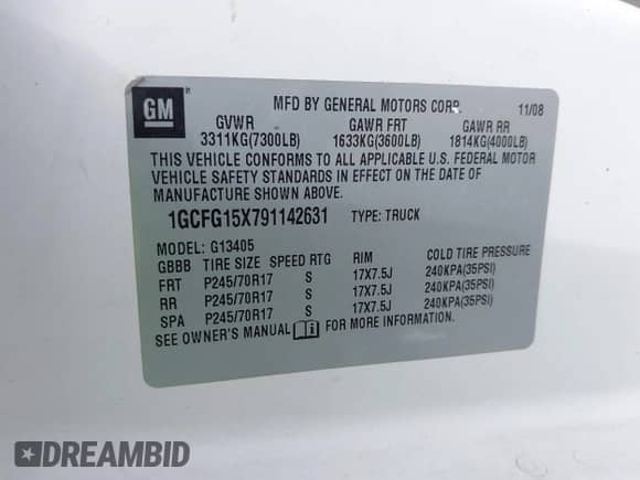2009 Chevrolet Express Cargo with VIN 1GCFG15X791142631, listed as a IAAI auction lot 42367908 with 284,363 mi miles and . Bid and sale history available at DreamBid. Image 9.