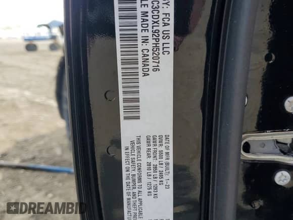 2023 Dodge Charger SRT Hellcat Redeye Widebody with VIN 2C3CDXL92PH520716, listed as a Copart auction lot 71207485 with 7,869 mi miles and Salvage title. Bid and sale history available at DreamBid. Image 13.