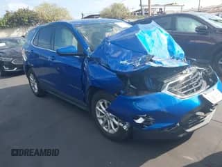 2019 Chevrolet Equinox LT with VIN 3GNAXKEV1KS594598, listed as a IAAI auction lot 43257372 with 52,134 mi miles and . Bid and sale history available at DreamBid. Image 1.