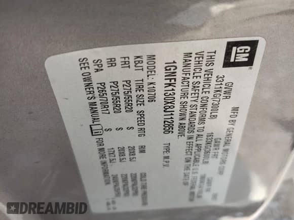 2008 Chevrolet Tahoe 1LT с VIN 1GNFK130X8J112856, выставлен на аукционе Copart как лот 65707485 с пробегом 266 153 миль миль и Списание • Salvage title. История ставок и продаж доступна на DreamBid. Изображение 13.