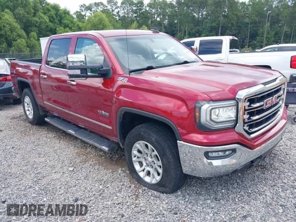 2018 GMC Sierra 1500 SLT with VIN 3GTU2NEC1JG615598, listed as a IAAI auction lot 42799297 with 110,230 mi miles and . Bid and sale history available at DreamBid. Image 1.