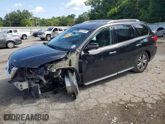 2018 Nissan Pathfinder S with VIN 5N1DR2MM1JC673410, listed as a Copart auction lot 64319785 with 169,632 mi miles and Salvage title. Bid and sale history available at DreamBid. Image 1.