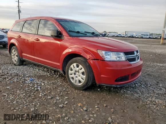 2014 Dodge Journey SE with VIN 3C4PDCAB3ET263081, listed as a Copart auction lot 82758915 with 136,870 mi miles and Clean title. Bid and sale history available at DreamBid. Image 4.