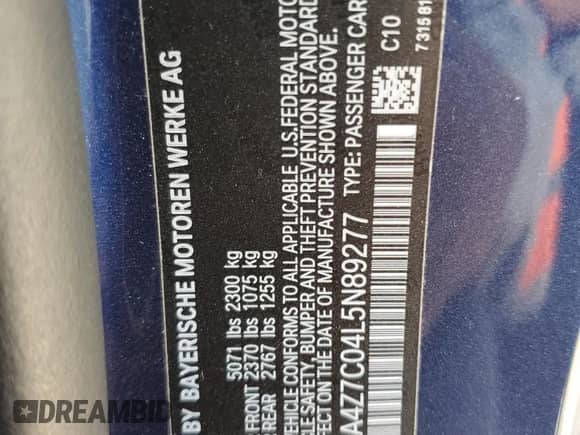 2020 BMW 4 Series 440i xDrive с VIN WBA4Z7C04L5N89277, выставлен на аукционе Copart как лот 87213725 с пробегом 33 050 миль миль и Списание • Salvage title. История ставок и продаж доступна на DreamBid. Изображение 12.