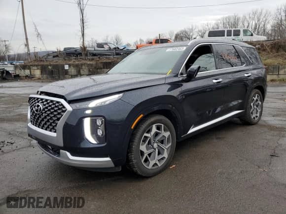 2021 Hyundai Palisade Calligraphy z VIN KM8R7DHE7MU310991, wystawiony jako Copart lot #77602463 z przebiegiem 28 943 mil mil oraz . Historia ofert i sprzedaży dostępna na DreamBid. Obrazek 1.