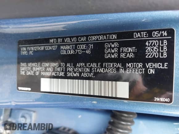 2015 Volvo S60 T5 Premier с VIN YV1612TK8F1334127, выставлен на аукционе IAAI как лот 42887031 с пробегом 101 981 миль миль и . История ставок и продаж доступна на DreamBid. Изображение 9.