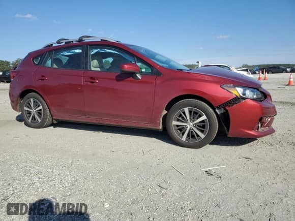 2021 Subaru Impreza Premium with VIN 4S3GTAV62M3715102, listed as a Copart auction lot 72095515 with 43,172 mi miles and Salvage title. Bid and sale history available at DreamBid. Image 4.