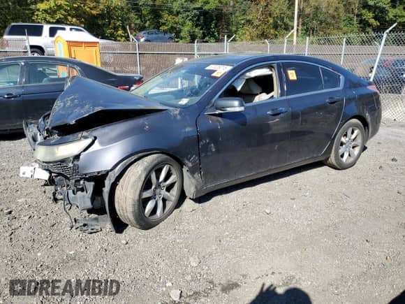 2012 Acura TL Auto with VIN 19UUA8F24CA021813, listed as a Copart auction lot 87028015 with Not provided miles and Salvage title. Bid and sale history available at DreamBid. Image 1.