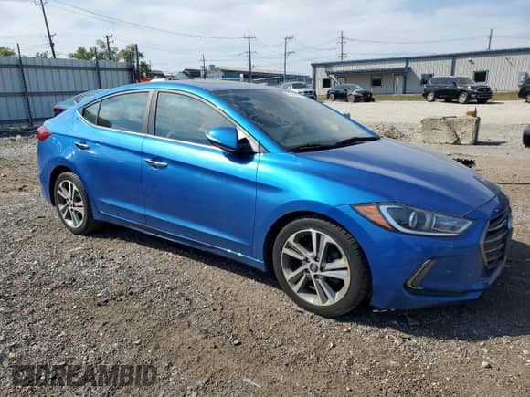 2017 Hyundai Elantra Limited with VIN 5NPD84LF6HH038087, listed as a Copart auction lot 81483425 with Not provided miles and Salvage title. Bid and sale history available at DreamBid. Image 4.