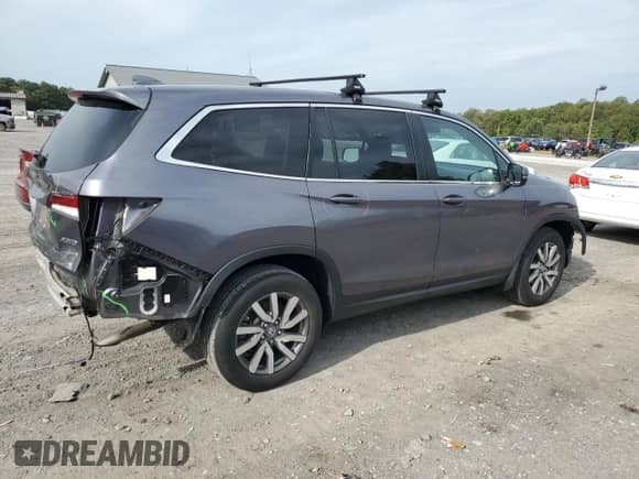 2020 Honda Pilot EX-L z VIN 5FNYF6H5XLB064394, wystawiony jako Copart lot #84211835 z przebiegiem 49 157 mil mil oraz Szkoda całkowita • Salvage title. Historia ofert i sprzedaży dostępna na DreamBid. Obrazek 3.