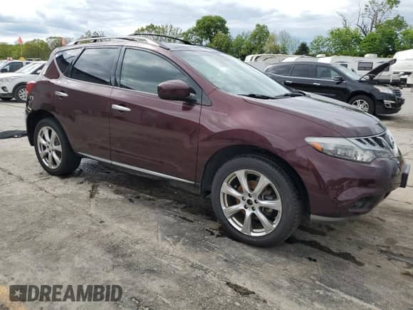 2013 Nissan Murano SV with VIN JN8AZ1MWXDW311506, listed as a Copart auction lot 54844945 with 156,110 mi miles and Salvage title. Bid and sale history available at DreamBid. Image 4.