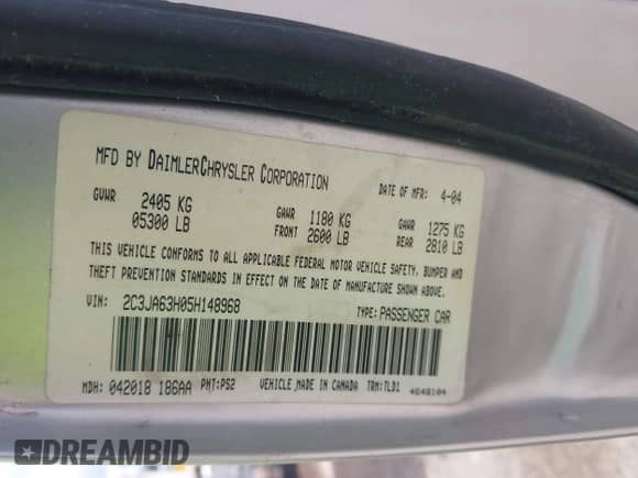 2005 Chrysler 300 C z VIN 2C3JA63H05H148968, wystawiony jako IAAI lot #42821203 z przebiegiem 201 005 mil mil oraz . Historia ofert i sprzedaży dostępna na DreamBid. Obrazek 9.