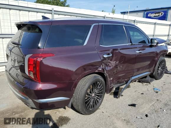 2024 Hyundai Palisade Calligraphy z VIN KM8R7DGEXRU654551, wystawiony jako Copart lot #70003065 z przebiegiem 25 921 mil mil oraz Szkoda całkowita • Salvage title. Historia ofert i sprzedaży dostępna na DreamBid. Obrazek 3.