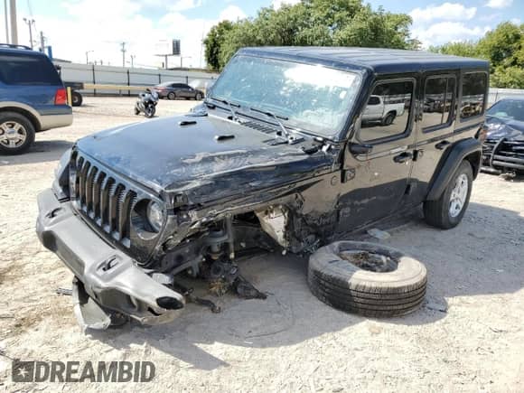 2022 Jeep Wrangler Unlimited Willys с VIN 1C4HJXDMXNW254583, выставлен на аукционе Copart как лот 70820684 с пробегом 42 931 миль миль и Списание • Salvage title. История ставок и продаж доступна на DreamBid. Изображение 1.