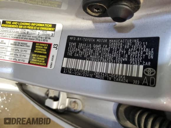 2011 Toyota Corolla S with VIN 2T1BU4EE9BC631153, listed as a Copart auction lot 82187545 with 117,631 mi miles and Salvage title. Bid and sale history available at DreamBid. Image 12.