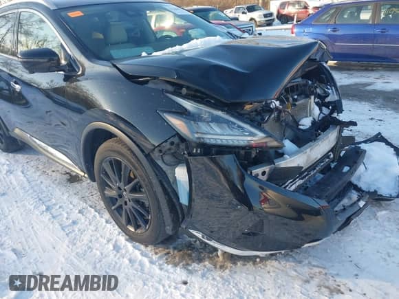 2023 Nissan Murano SL with VIN 5N1AZ2CS5PC125843, listed as a IAAI auction lot 41260656 with 45,341 mi miles and . Bid and sale history available at DreamBid. Image 19.