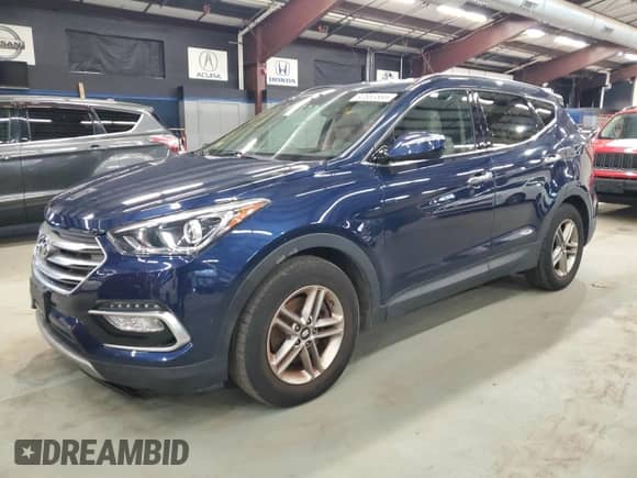 2018 Hyundai Santa Fe 2.4L with VIN 5XYZUDLB2JG509325, listed as a Copart auction lot 90853565 with 109,216 mi miles and Clean title. Bid and sale history available at DreamBid. Image 1.