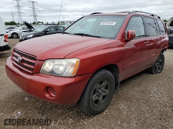 2002 Toyota Highlander с VIN JTEGD21A220044134, выставлен на аукционе Copart как лот 68753545 с пробегом 214 403 миль миль и Списание • Salvage title. История ставок и продаж доступна на DreamBid. Изображение 1.