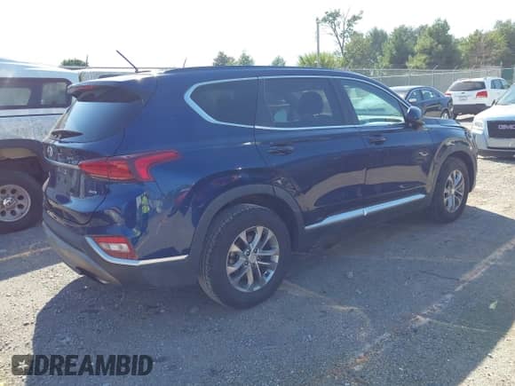 2020 Hyundai Santa Fe SE with VIN 5NMS2CAD5LH229638, listed as a IAAI auction lot 43171267 with 126,613 mi miles and . Bid and sale history available at DreamBid. Image 4.