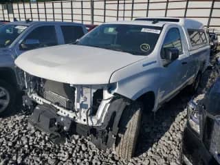 2024 Chevrolet Silverado 1500 Work Truck with VIN 3GCNAAEK9RG334491, listed as a Copart auction lot 81445135 with 19,359 mi miles and Salvage title. Bid and sale history available at DreamBid. Image 1.